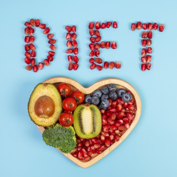 fruit-vegetable-blue-background